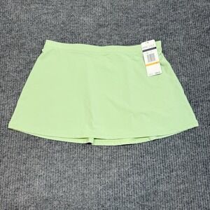 Anne Cole Womens Small Green Swim Cover Skirt Beach Pool Coverup NWT